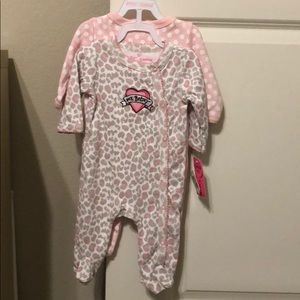 Betsey Johnson 3 mo footed sleepers